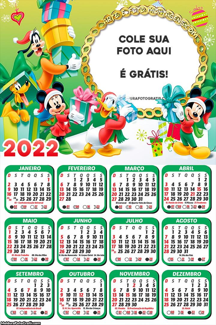 Calendário Mickey e Amigos Feliz Natal 2022