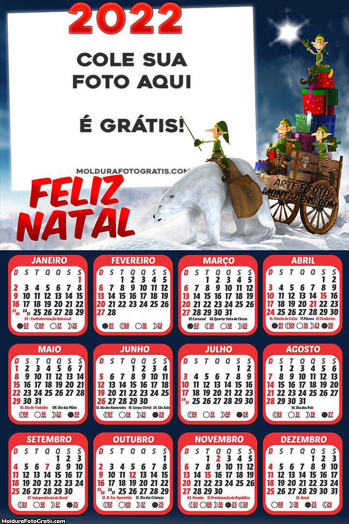Calendário Feliz Natal Polo Norte 2022