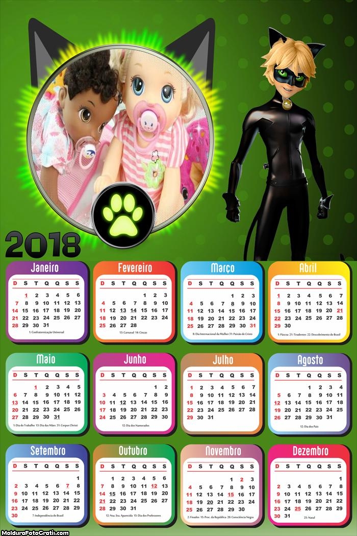 Calendário do Cat Noir 2018