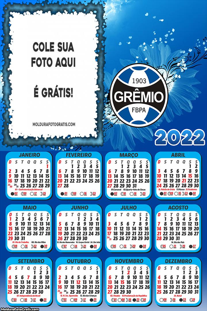 Calendário do Grêmio Time 2022