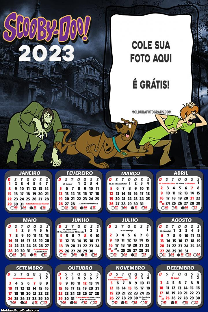 Calendário Scooby Doo e Salcisha 2023