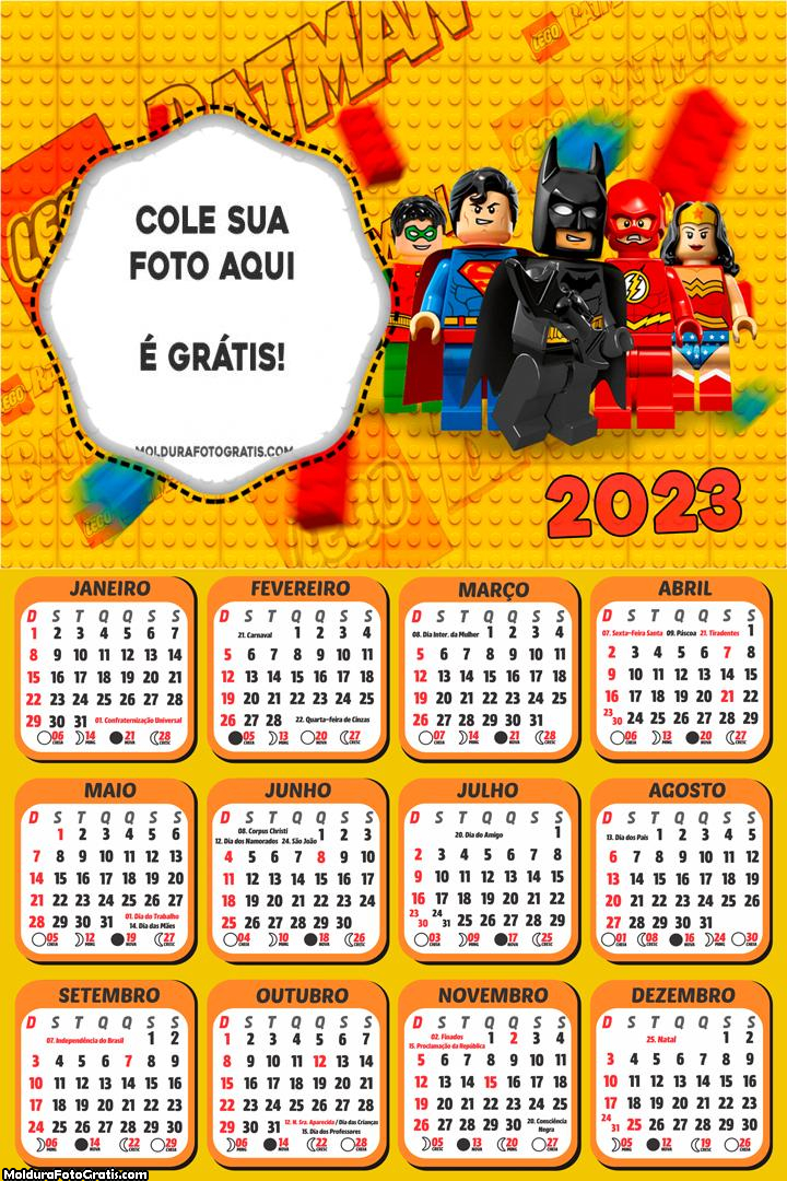 Calendário Lego Super Heróis 2023