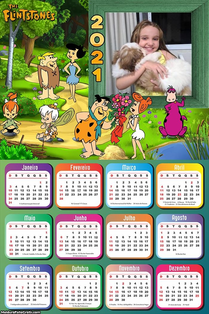 Calendário Os Flintstones 2021