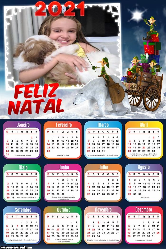 Calendário Gnomos Natalino 2021