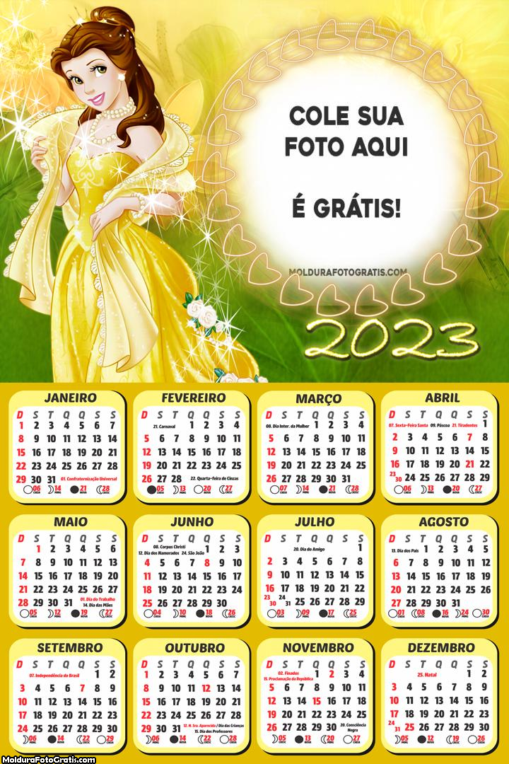 Calendário Princesa Bela 2023