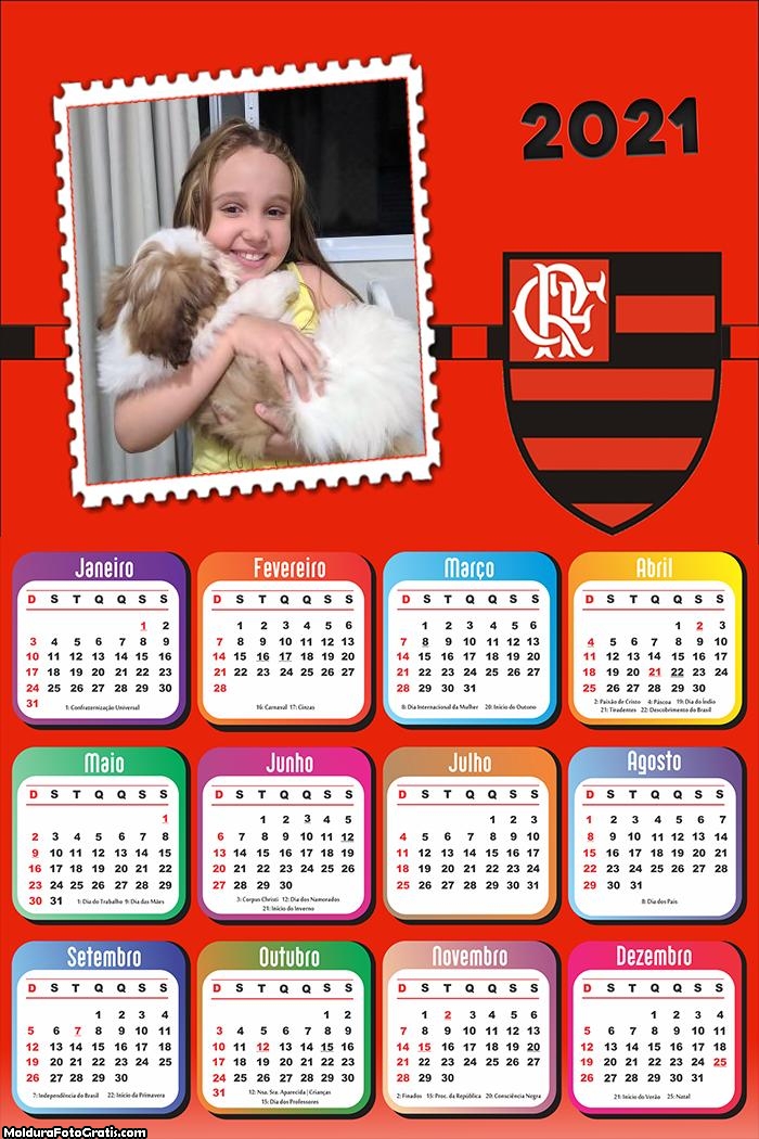 Calendário Flamengo Escudo 2021