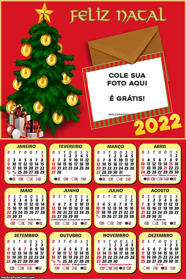 Calendário Cartão Feliz Natal 2022