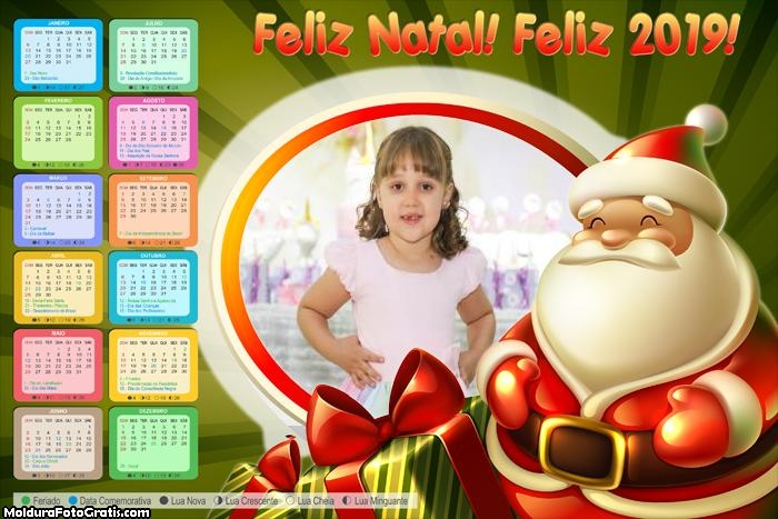 Calendário Imagem de Papai Noel 2019