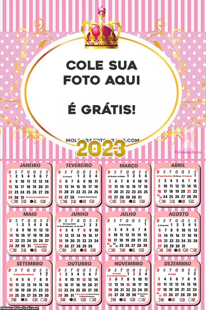 Calendário Realeza Meninas 2023