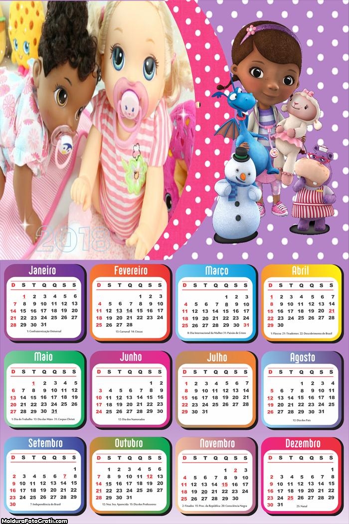 Calendário da Doutora Brinquedos 2018