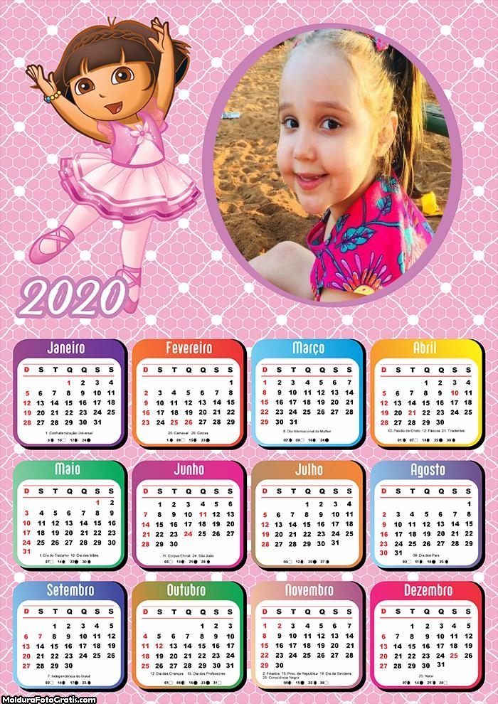 Calendário Dora Bailarina 2020
