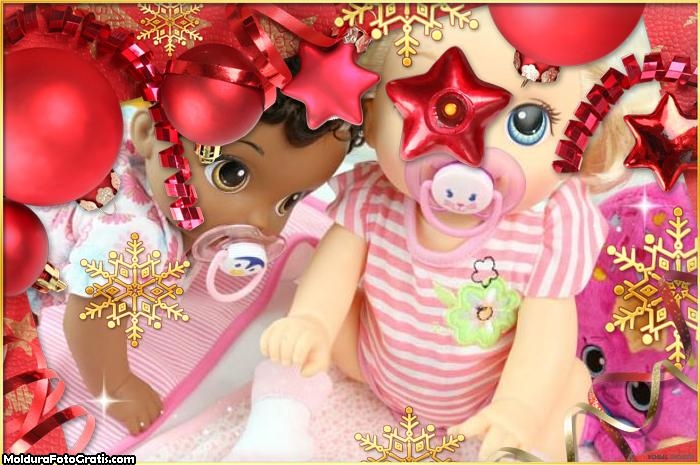 Balões de Enfeite de Natal FotoMoldura