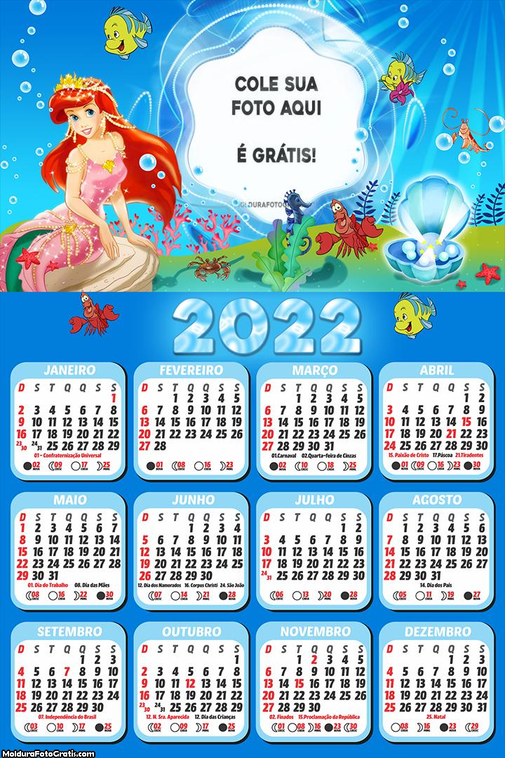 Calendário Ariel Fundo do Mar 2022