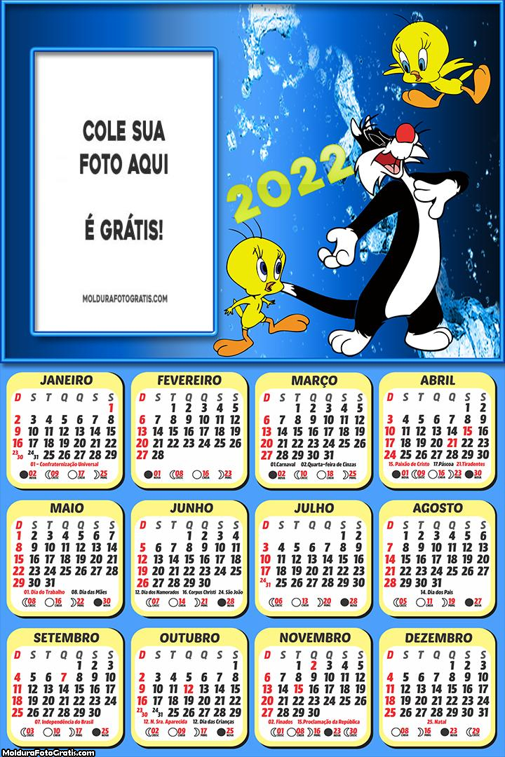 Calendário Frajola e Piu Piu 2022