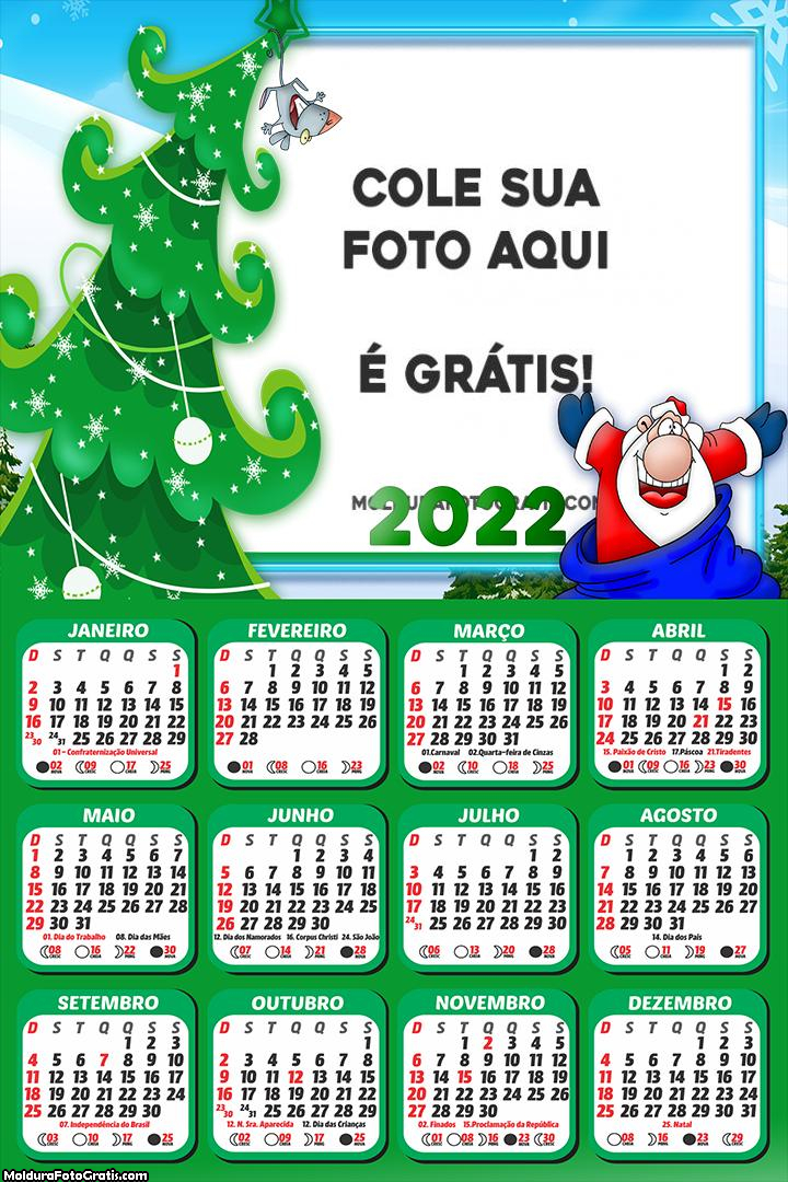 Calendário Papai Noel e Árvore de Natal 2022