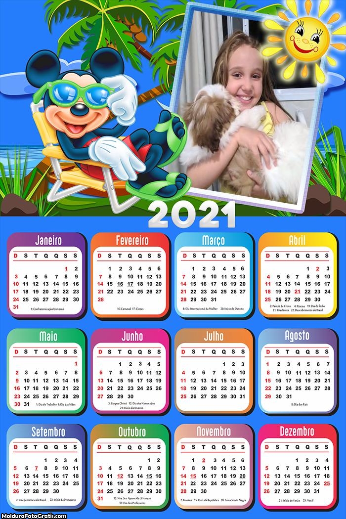 Calendário Mickey Mouse 2021