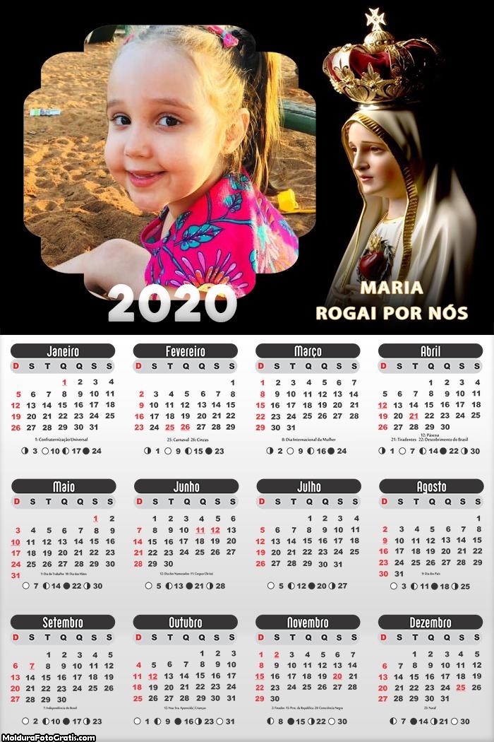 Calendário Maria Rogai por Nós 2020