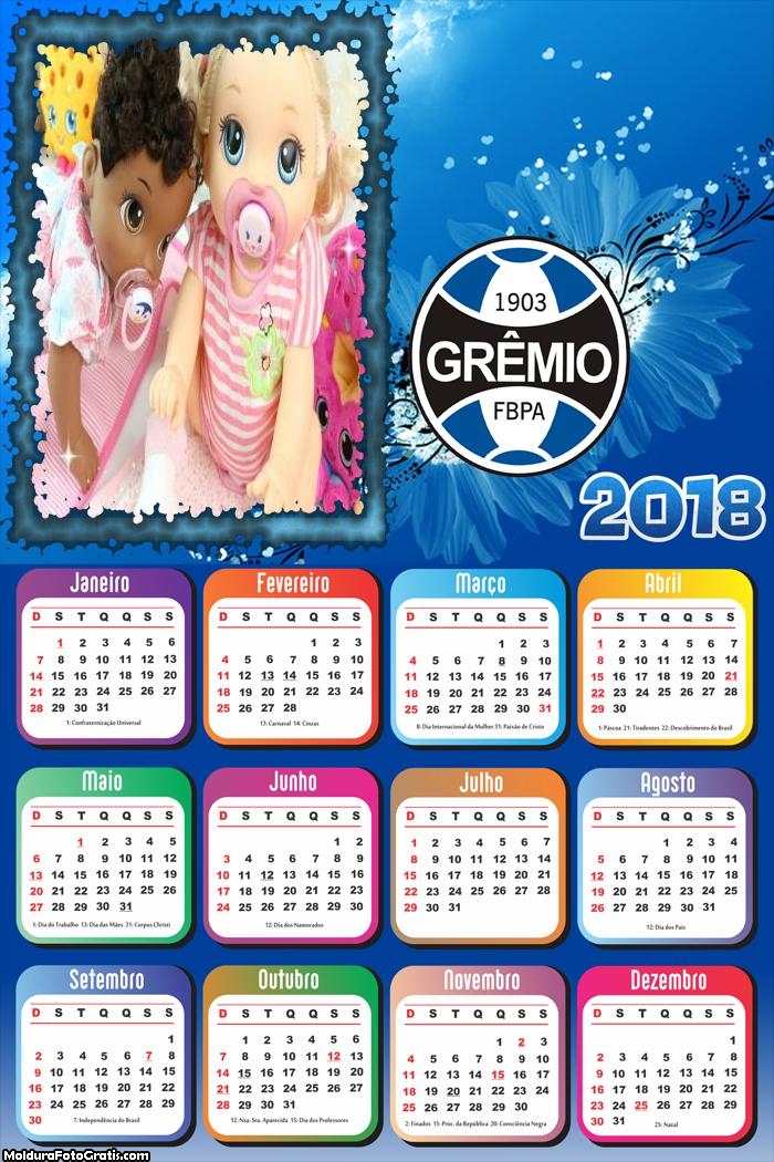 Calendário do Time GrÃªmio 2018