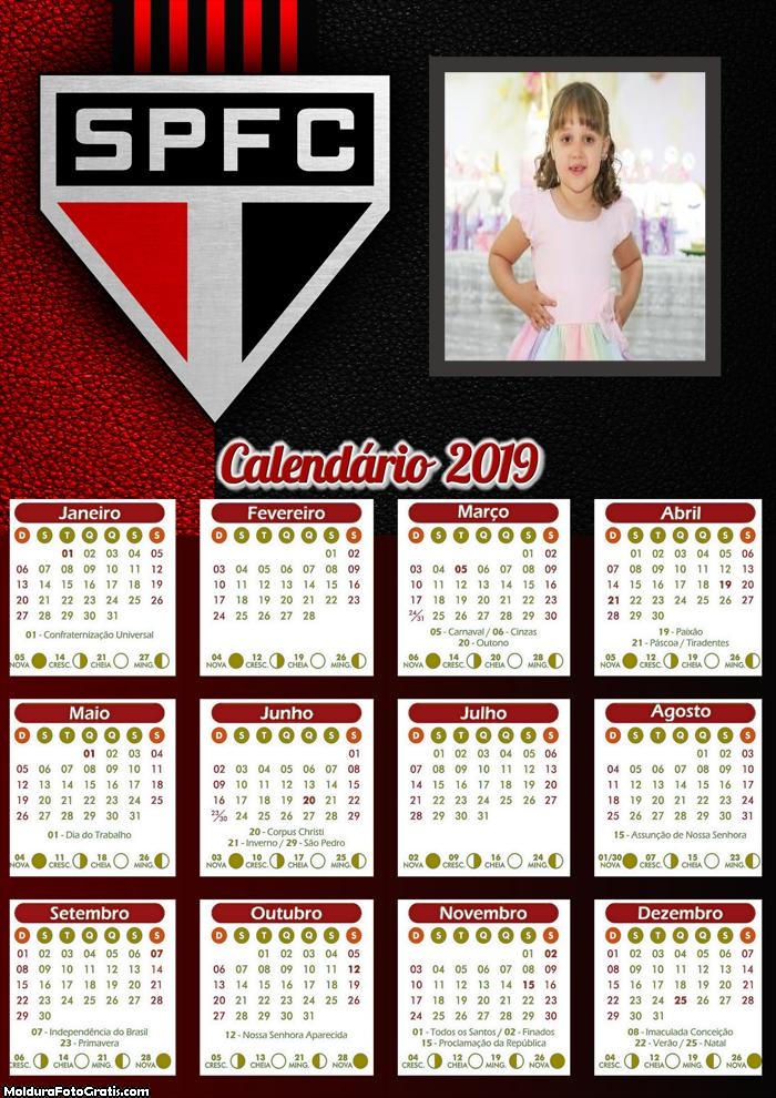 Calendário do São Paulo 2019