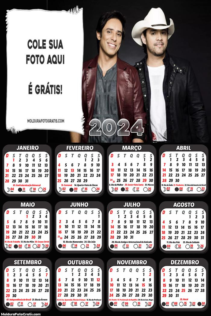 Calendário Guilherme e Santiago 2024
