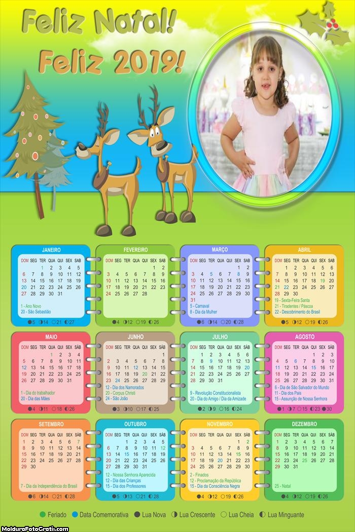 Calendário Animais Ajudantes Papai Noel 2019