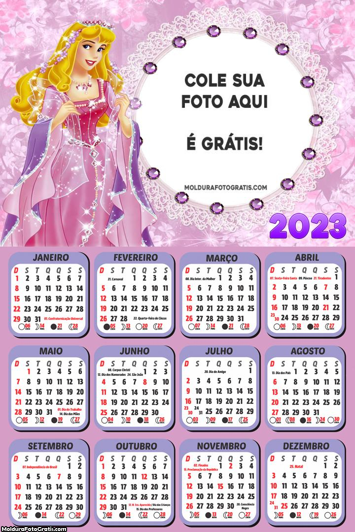 Calendário Aurora Disney 2023