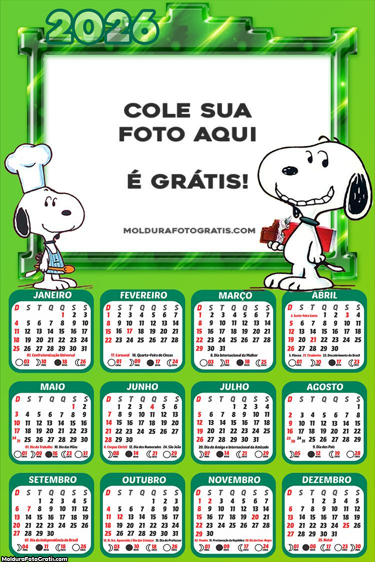 Calendário Snoop 2026