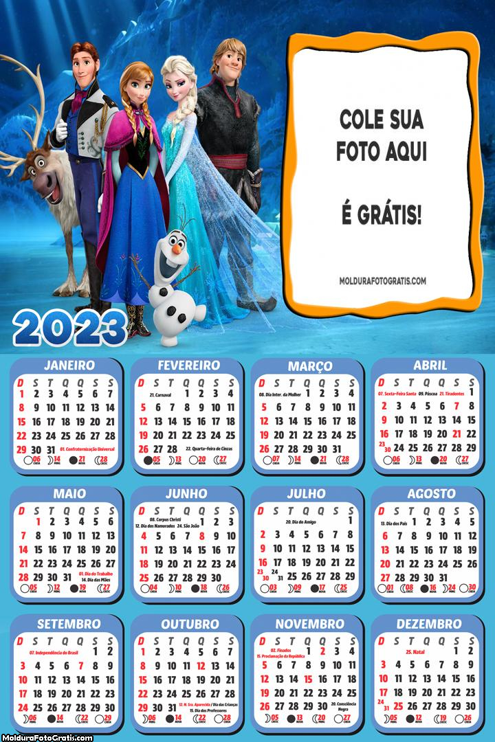 Calendário Frozen 2023