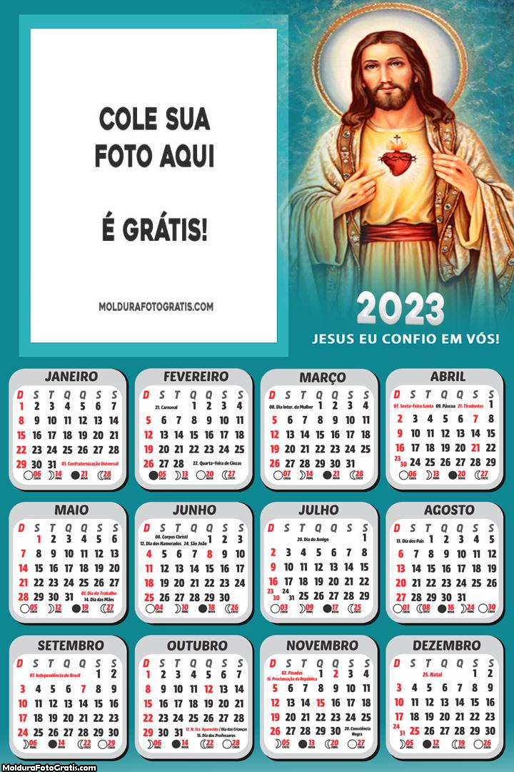 Calendário Jesus Eu confio e Vós 2023