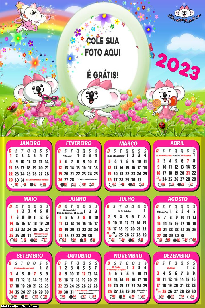 Calendário Infantil Lilica Ripilica 2023