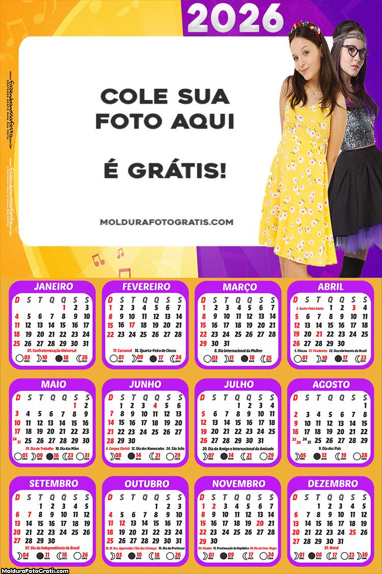 Calendário Cúmplices de um Resgate 2026