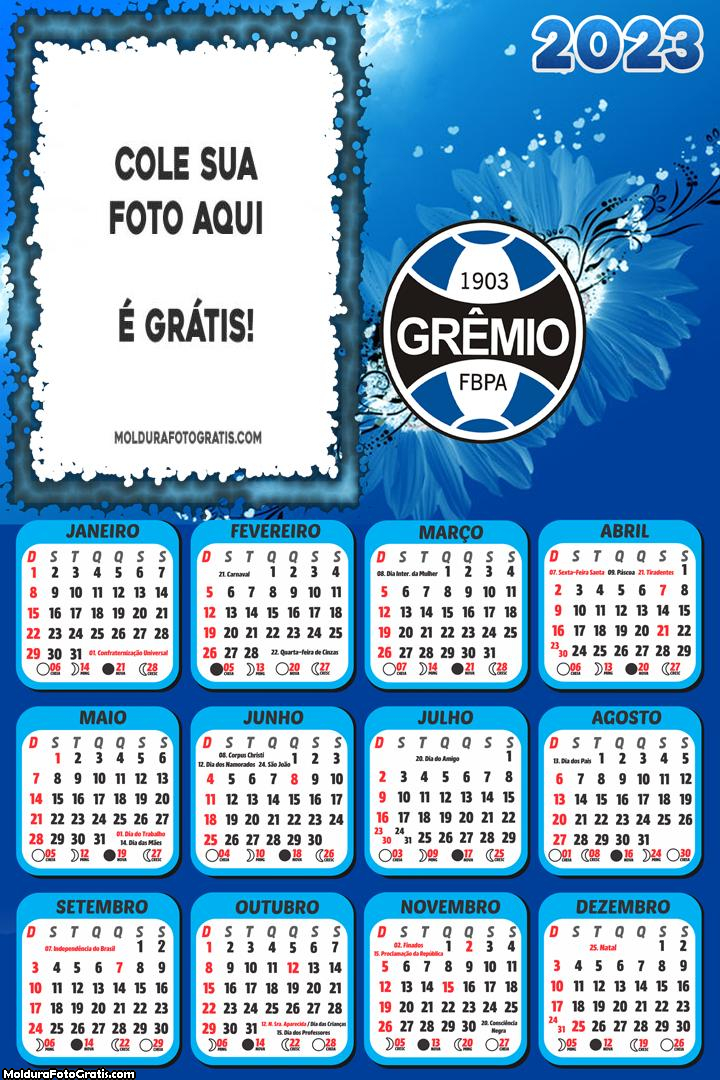 Calendário Grêmio Time de Futebol 2023