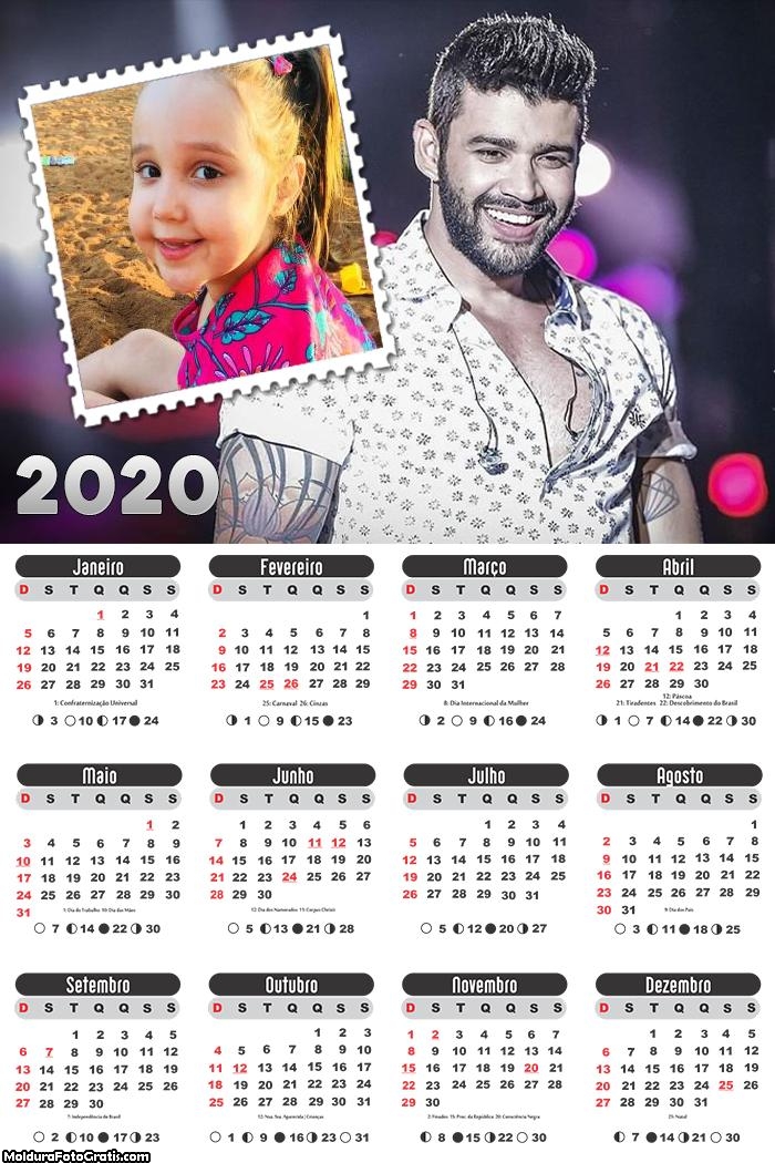 Calendário Gusttavo Lima 2020