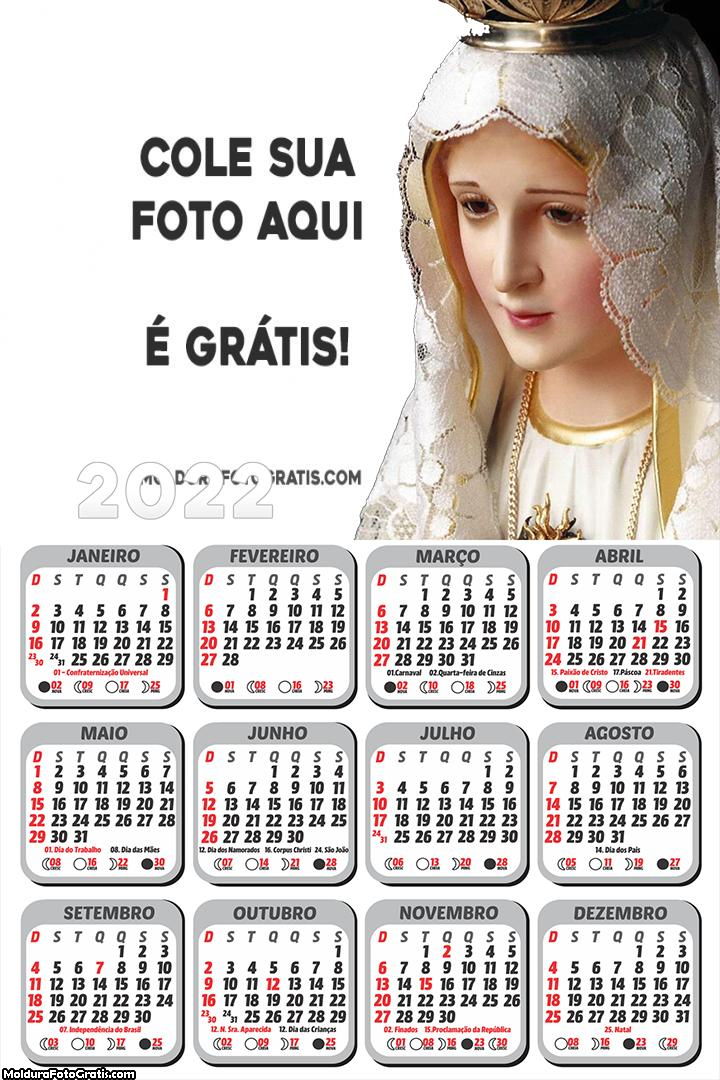 Calendário Nossa Senhora de Fátima 2022