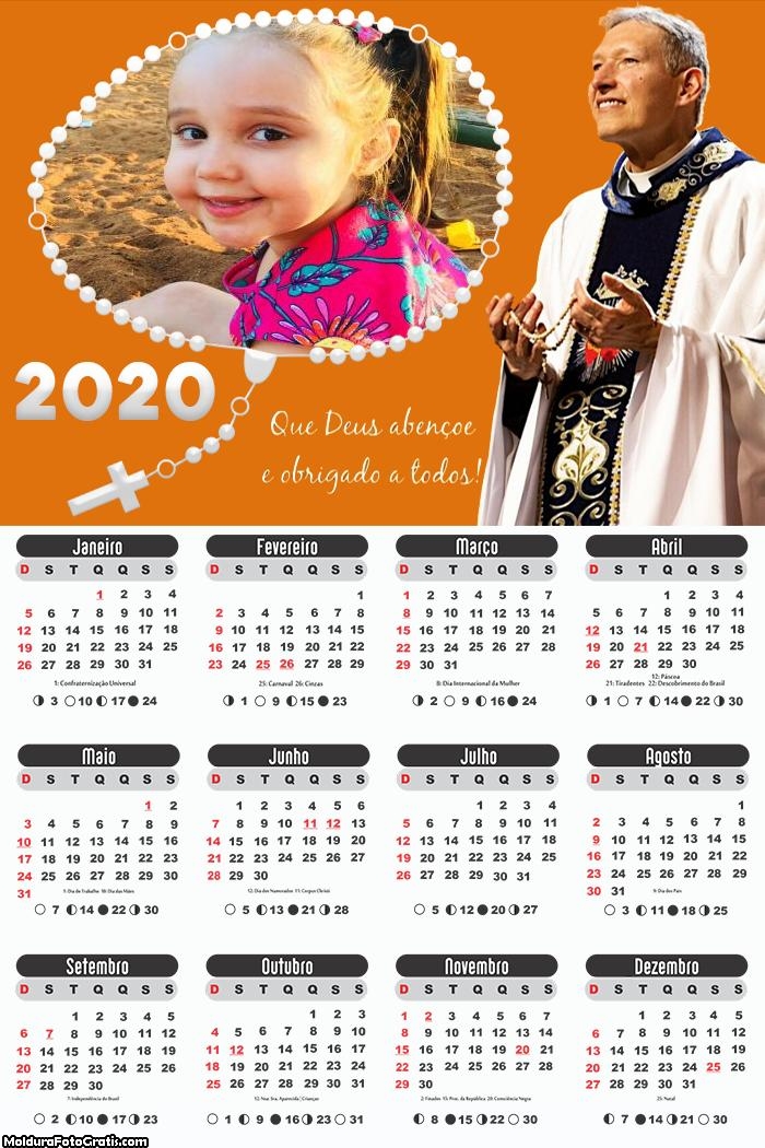 Calendário Padre Marcelo Rossi 2020