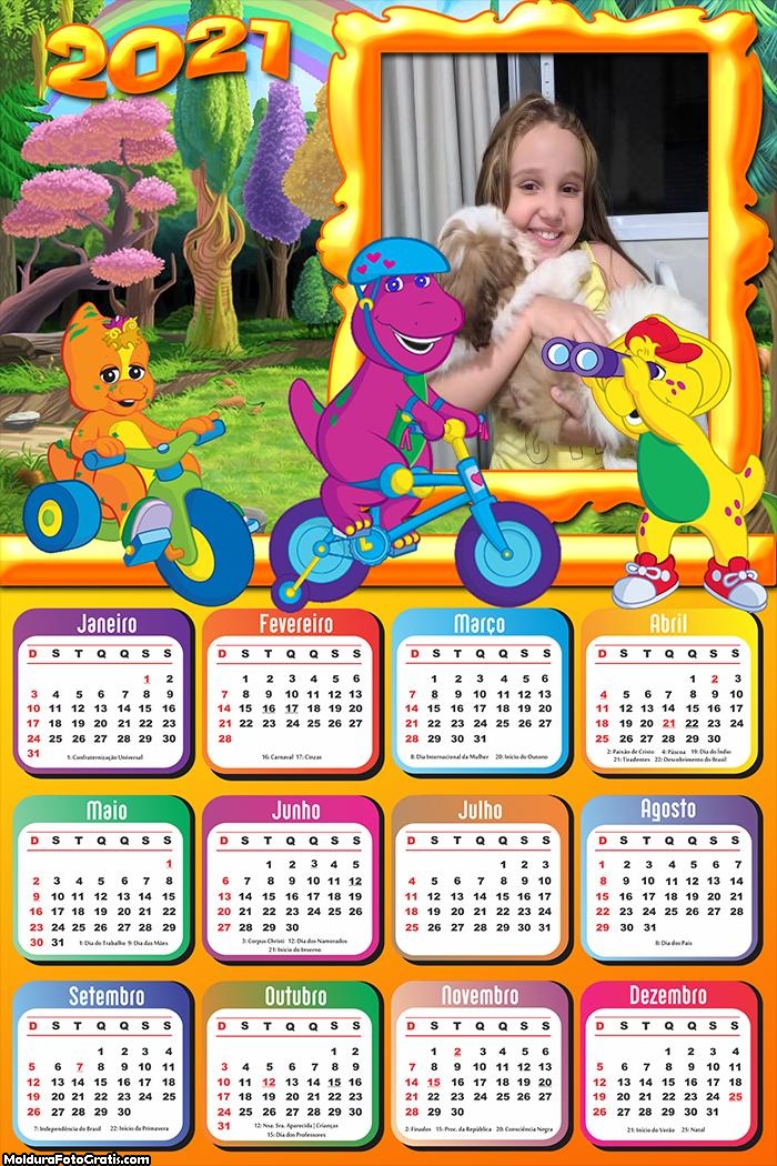 Calendário Barney 2021