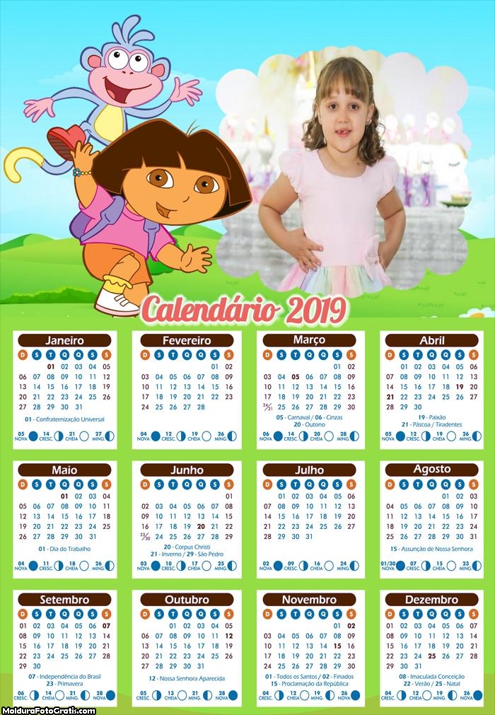 Calendário da Dora a Aventureira 2019