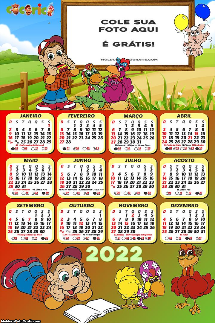 Calendário Cocoricó Infantil 2022