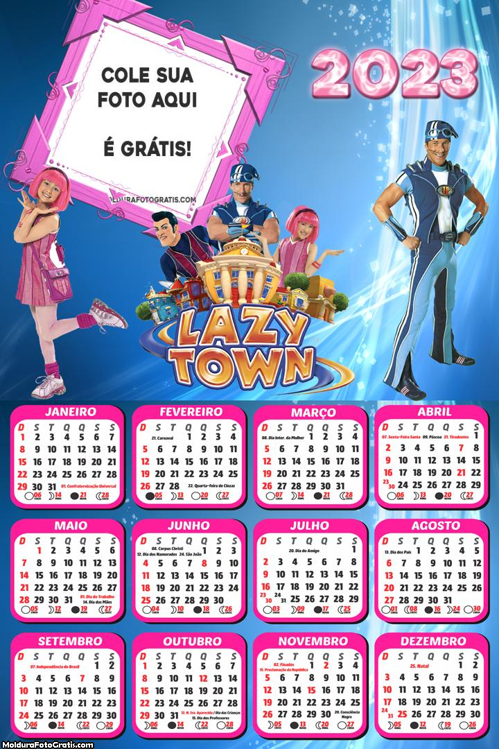 Calendário Lazy Town 2023