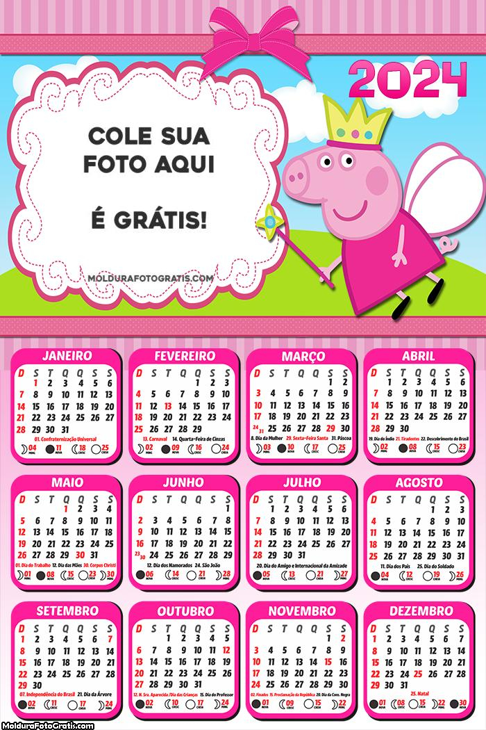 Calendário Peppa Pig Fadinha 2024