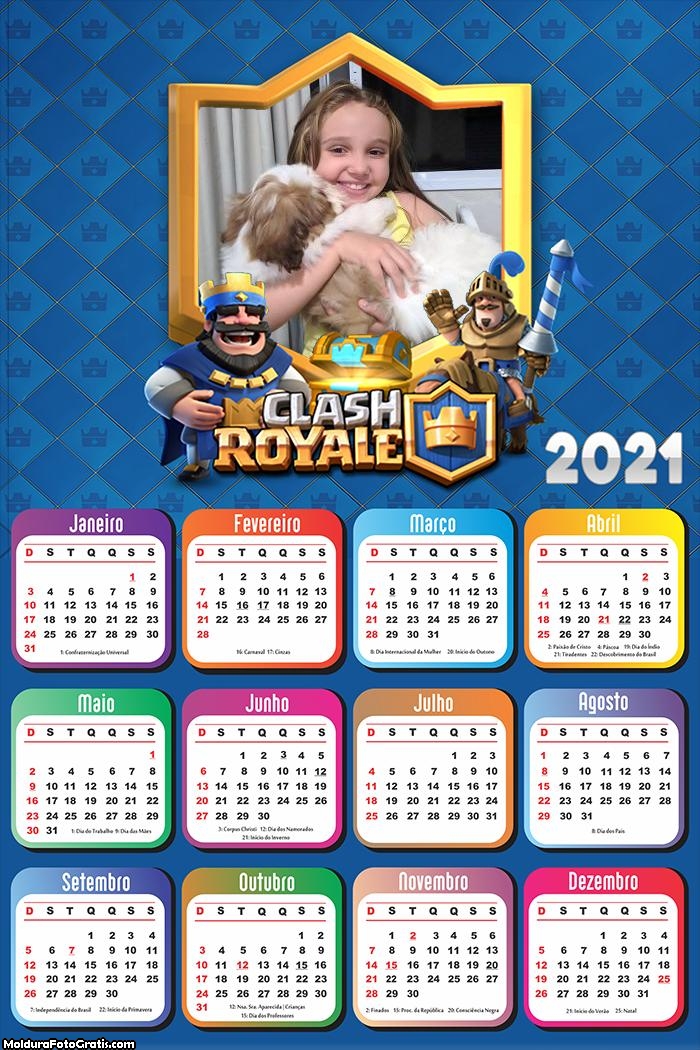 Calendário Clash Royale 2021