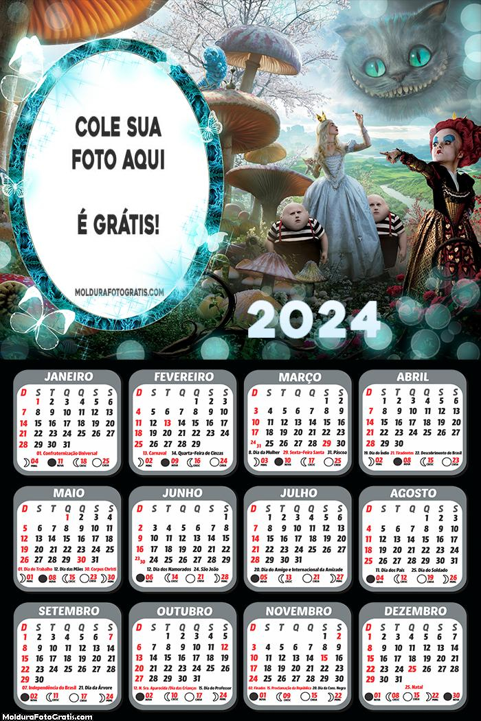 Calendário Alice no Pais das Maravilhas 2024