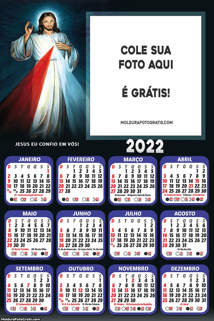Calendário Sagrado Coração de Jesus 2022