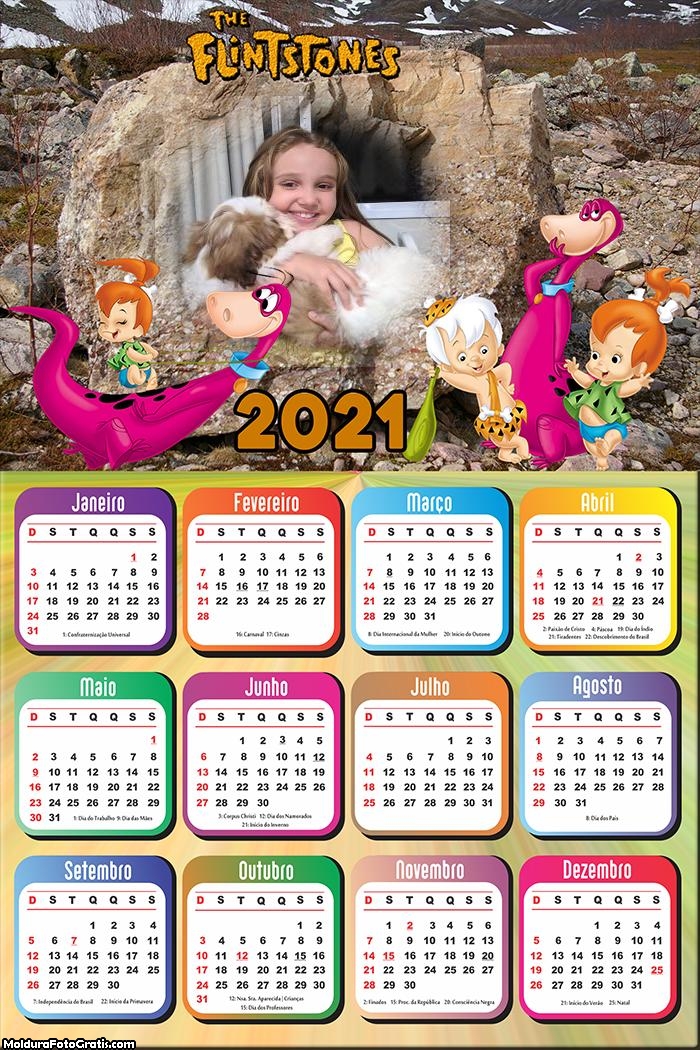 Calendário Dino Flintstone 2021