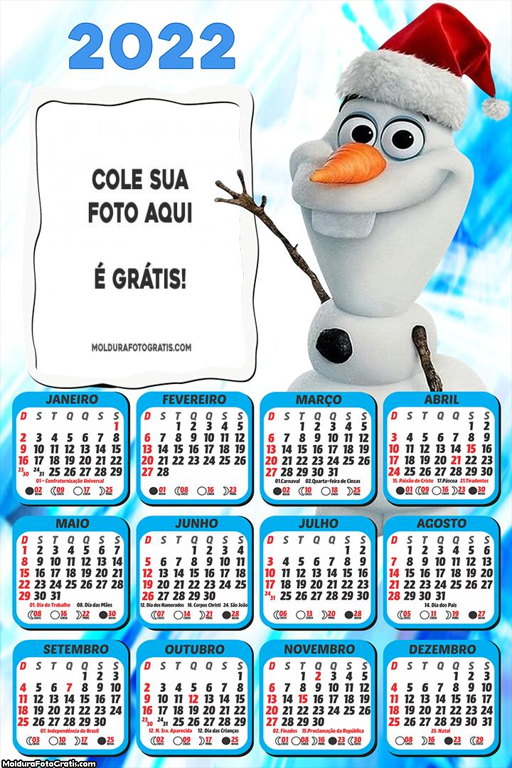 Calendário Olaf Noel 2022