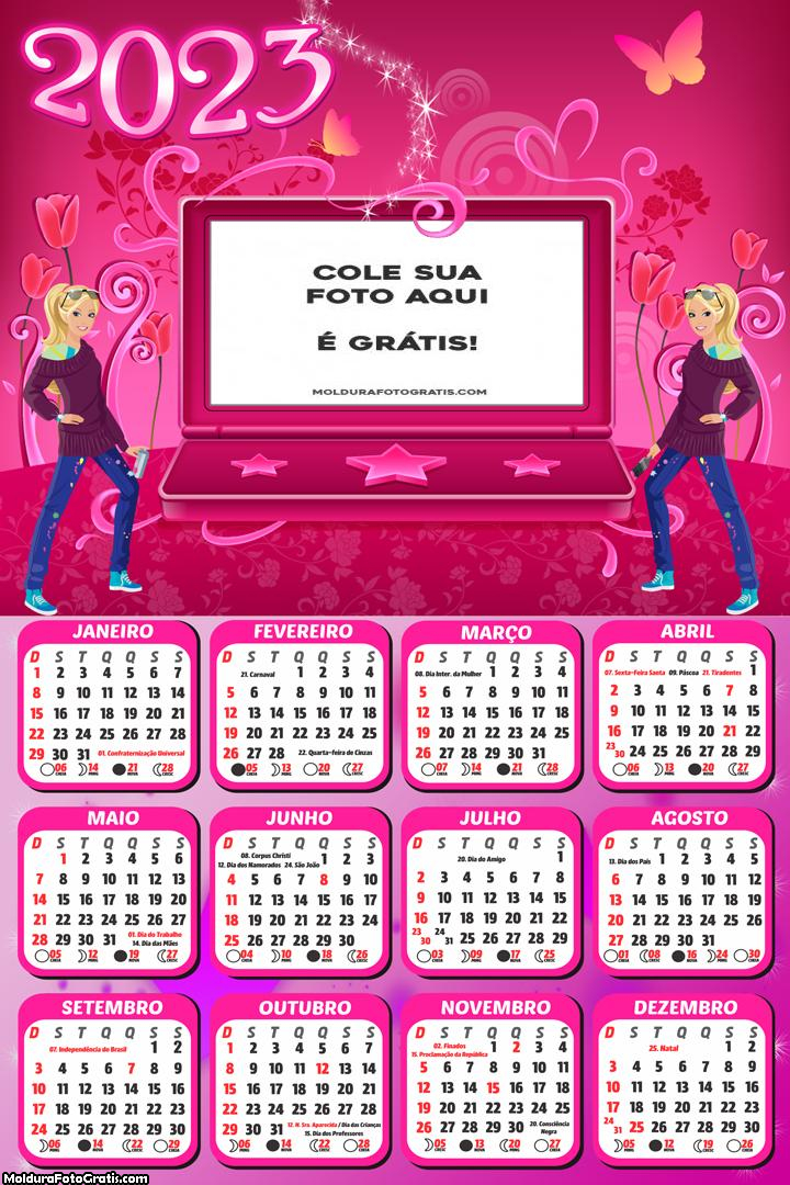 Calendário Notebook Barbie 2023