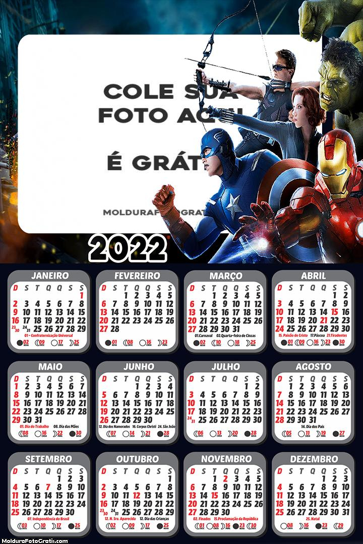 Calendário Vingadores Ultimato 2022