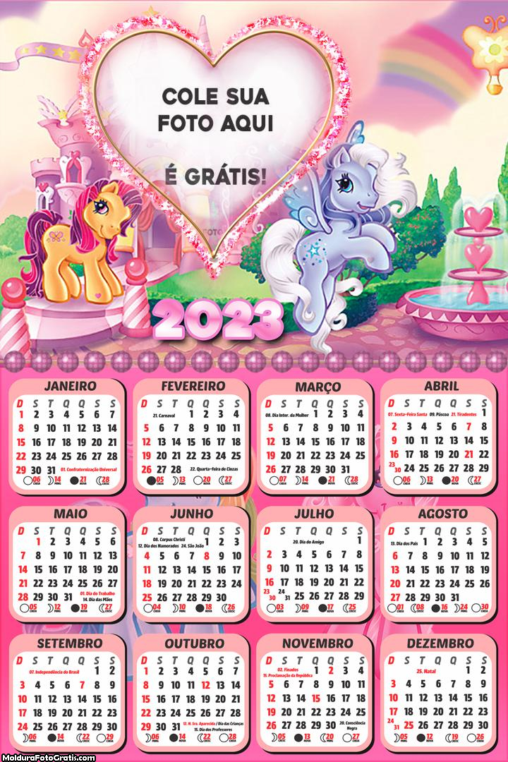 Calendário Ponny Coração 2023