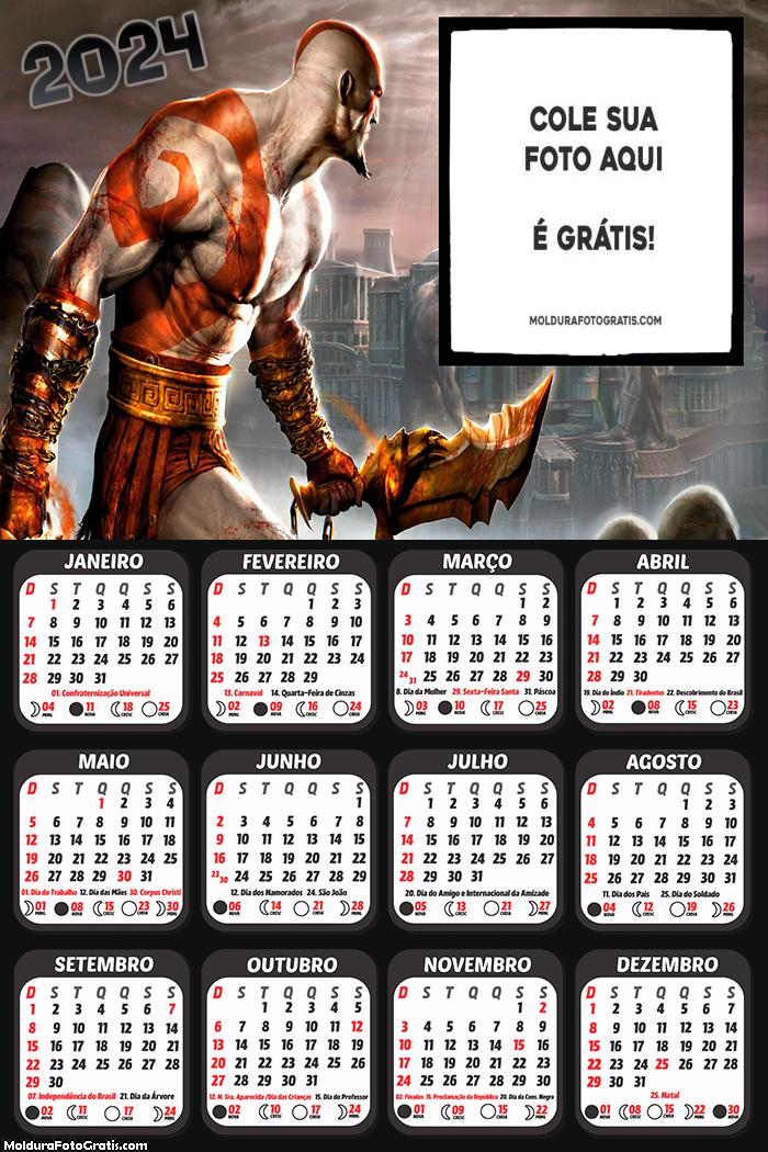 Calendário God of War 2024