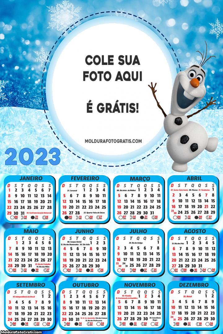 Calendário Boneco de Neve Olaf 2023